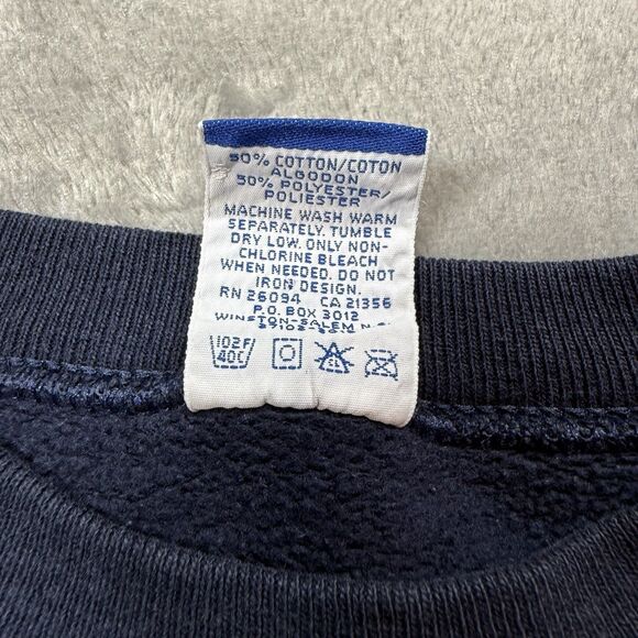 Vintage Central Michigan Mens Sweatshirt 2XL Blue Crewneck Pullover CMU Champion - Picture 7 of 8